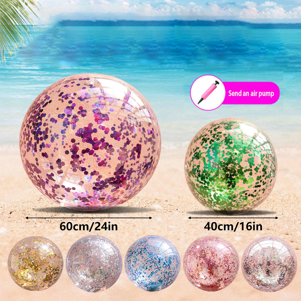 1 piece party supplies, beach essentials, pool games, swimming games, inflatable games water beach ball with air pump, PVC infla