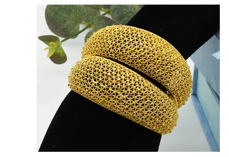 ANIID Afrikanische Gold Farbe Armreifen Für Frauen Arabisch Luxus Charme Armband 2022 Manschette Armreifen Nigerianischen Hochzeit Überzogene Schmuck Geschenke – Detail 7