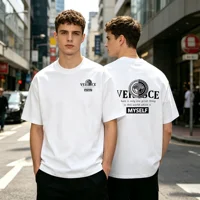 T-shirt imprimé tendance 2026 – Collection été haut de gamme en soie et coton, manches courtes, pour hommes et femmes – Chemises tendance 3