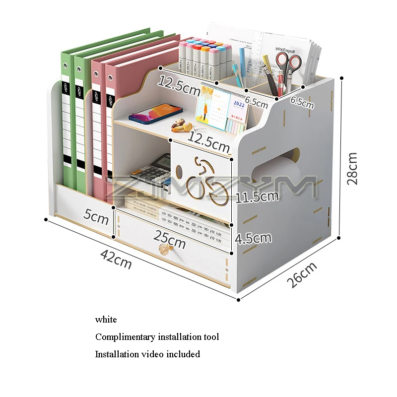 Desktop Storage Box Large Capacity Drawer File Rack Multi-layer Office And Student File Pen Holder Practical Desk Organizer