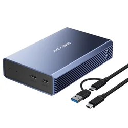 Dual - Bay RAID External Hard Drive Enclosure with USB 3.0 and Tool - Free Design - SATA (EC - 7252)