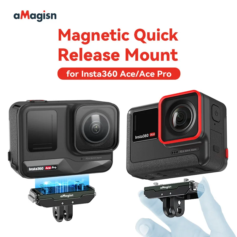 

Магнитный зажим amagis для Insta 360 Ace Pro, быстросъемный металлический соединитель для Insta360 Ace Pro & Ace, аксессуары