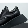 European/American High End Fashion Show Design Derby Shoes for Men's Increase 6cm Genuine Leather Casual Height Increasing Shoes 4