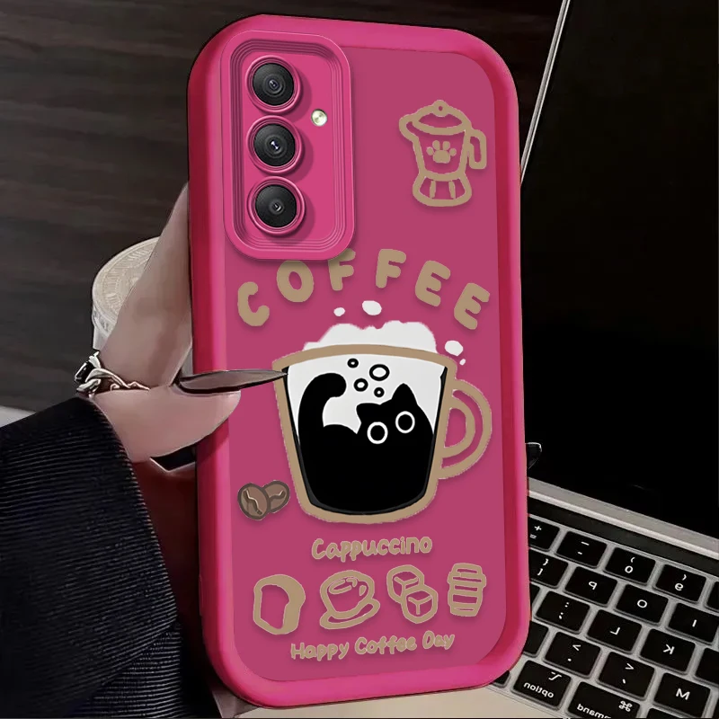 Charming Coffee Cat Phone Case Cover