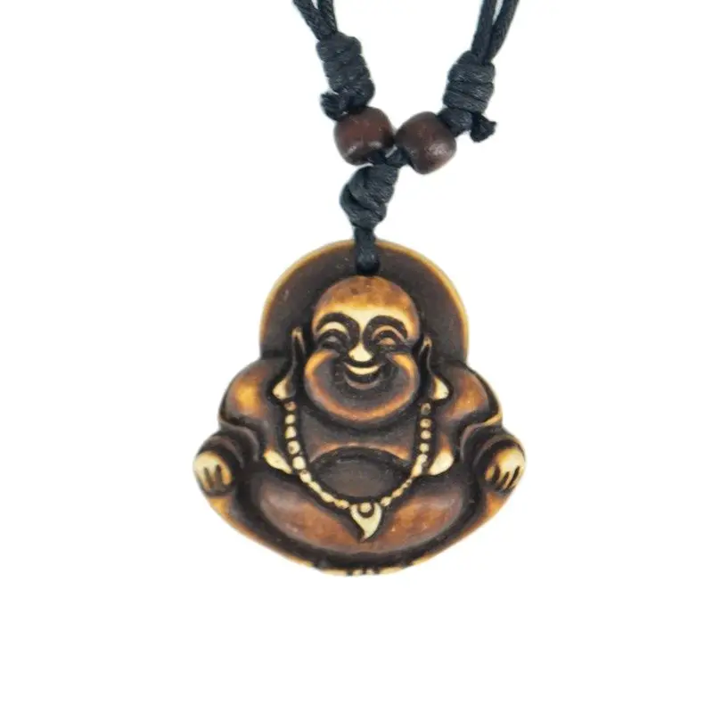 Maitreya Buddha Buddismo Resina Intaglio Collane Con Ciondolo Amuleto Regalo Fortunato Moda Gioielli Religiosi