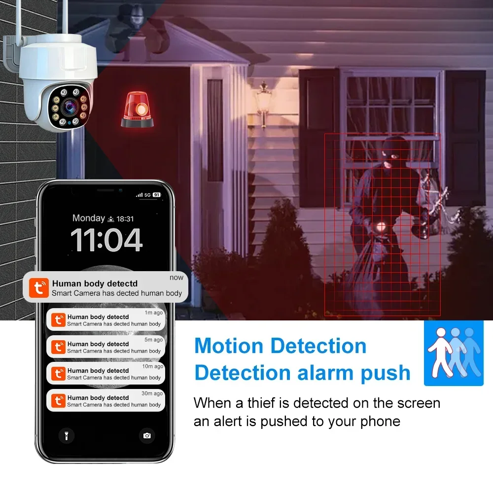 Tuya Smart Life 5MP Outdoor Waterproof Home Security Auto Tracking AI Human Detection Camera WIFI Network Surveillance Camera 3