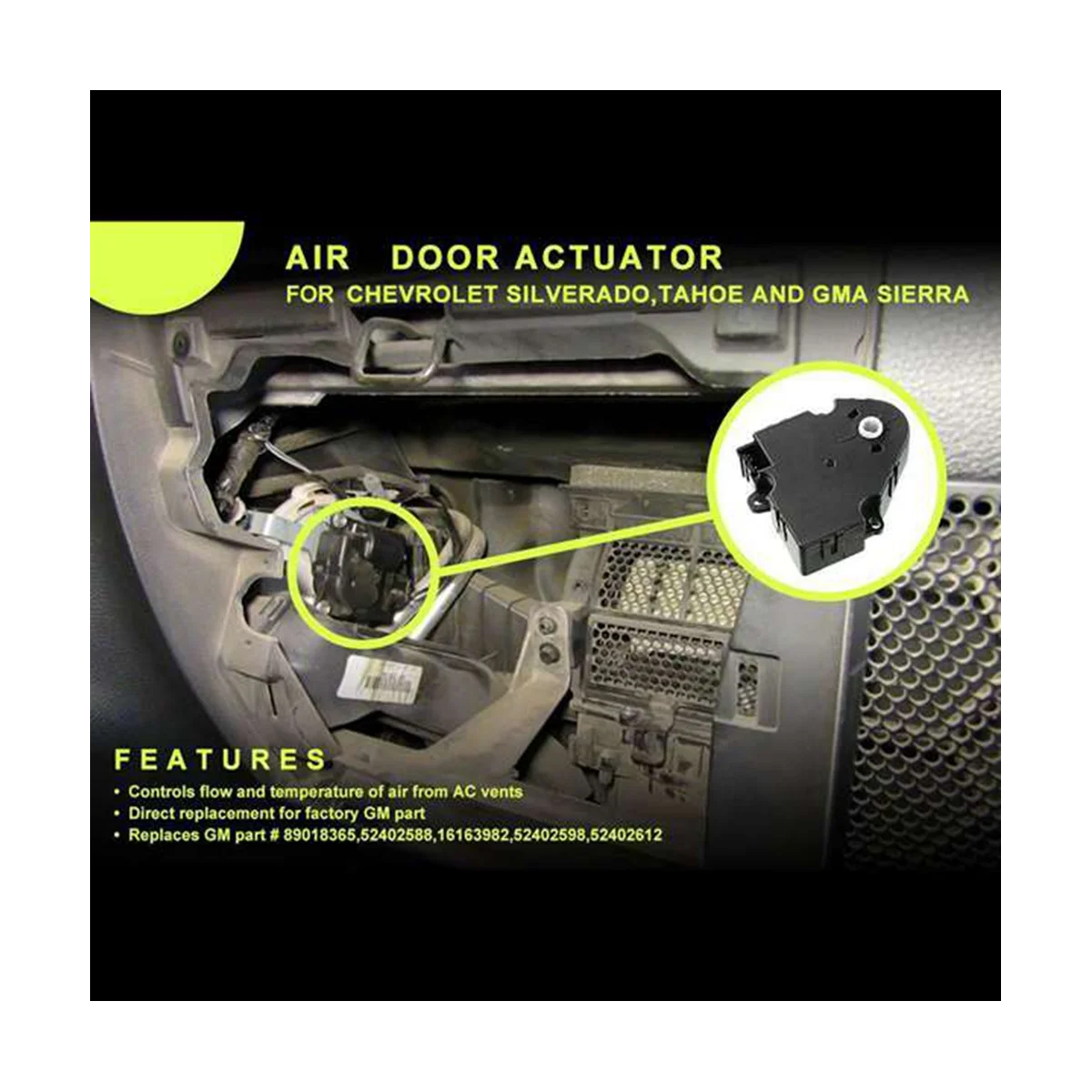 Automobile Air Conditioning Damper Actuator for 16163982 52402588 89018365