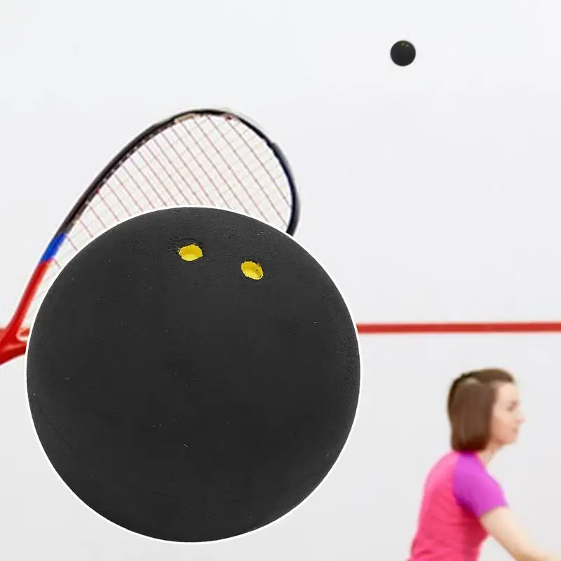 Squash Balls Double Yellow Dot Competition Squash Ball 38mm Racket Balls For Slow Speed Play Professional Tournaments
