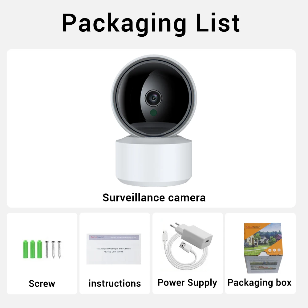 Smart Life 8MP IP WiFi Camera Surveillance Security Baby Monitor Automatic Human Tracking Cam Two Way Audio Indoor Video Camera 6