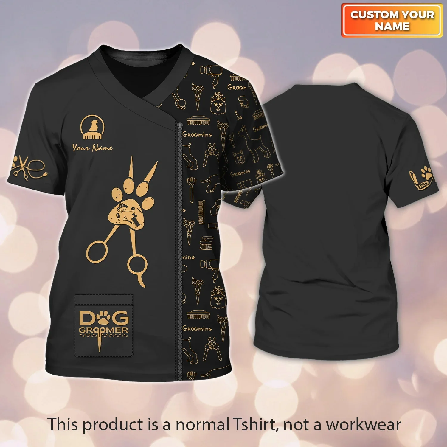 Sommer Mode herren t-shirt Pfote Hund Groomer Hund Barber Personalisierte 3D Gedruckt Unisex T-shirt straße Casual sport T-shirt DW175 – Detail 26