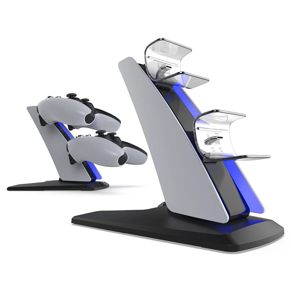 【Direct-sales】 Wireless Joystick Charging Dock with Indicator Controller Charger Station Dual Controller Charging Stand for Playstation5