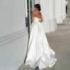 Strapless Ivory Wedding Dresses for Women Sleeveless Bridal Gowns Side Slit Bridal Gowns with Pleat 2024 Summer Vestido De Novia 2
