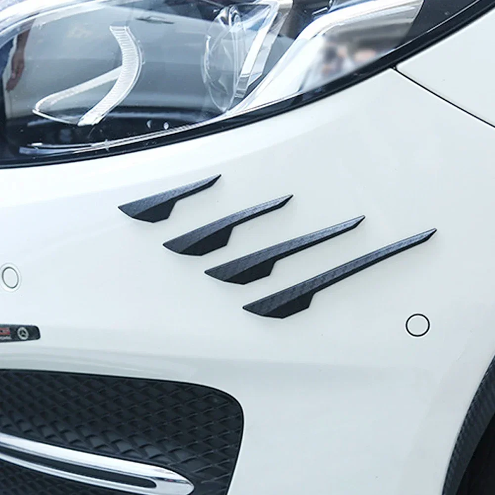 8Pcs Car Spoiler Front Bumper Fin Splitter Anti-Collision Carbon Fiber Look Rubber Protector Guards car protector