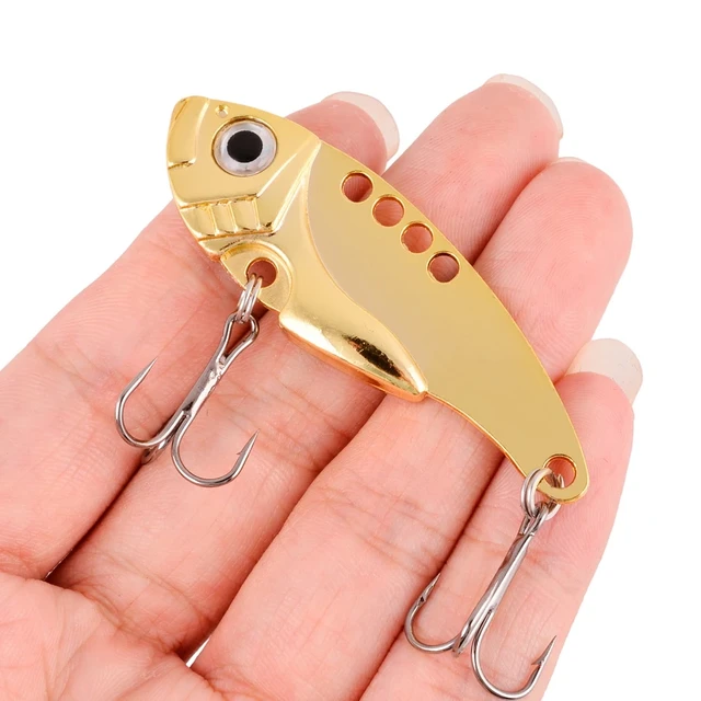 4Colors 3D Eyes Metal Vib Blade Lure 3/7/10/15g Sinking Vibration Baits  Artificial Vibe for Bass Pike Perch Fishing Tuna 1PCS