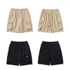 Overalls short men's summer style baggy straight cropped pants 5