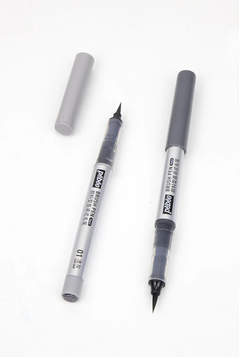PEBEO Grey Style Liquid Direct Brush Flow Brush Pen Acryl-Tintenmarkierung Hellgrau Weich Weiß Wasserlösliche Kalligraphiemalerei – Detail 10