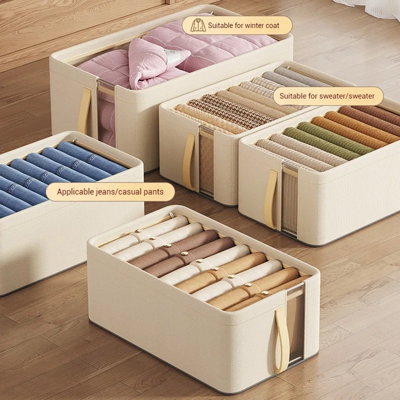 1/3PCS Collapsible Clothing Organizer Thicken Clothes Storage Bag Pants Sweater Storage Cabinets Drawers Organizer Containers 6