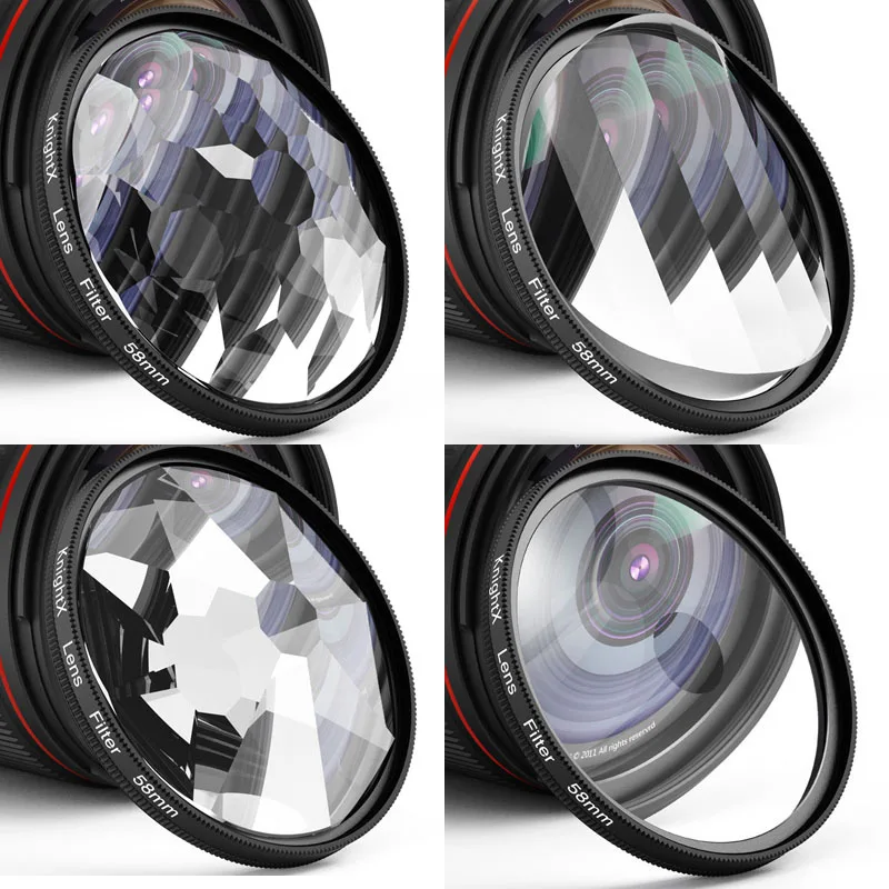 Фильтр калейдоскопа KnightX, специальные эффекты, UV CPL DSLR объектив, призма для Canon Nikon