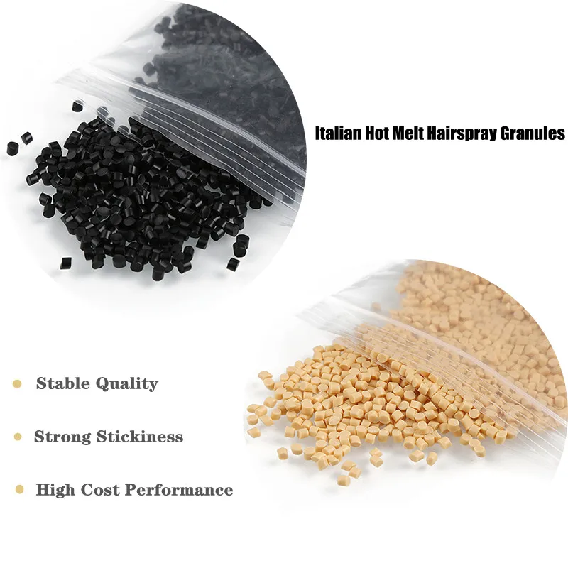 10g /lot High Quality Strong Adhesion Black Italian keratin glue Italian Flat Tip Keratin Glue For Fusion Human Hair