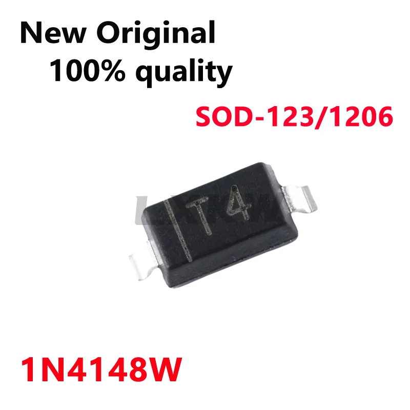 1N4148W 1N4148 IN4148 Screen printing T4 1206 SOD-123 Patch switch diode 100-1000/PCS New Original In Stock