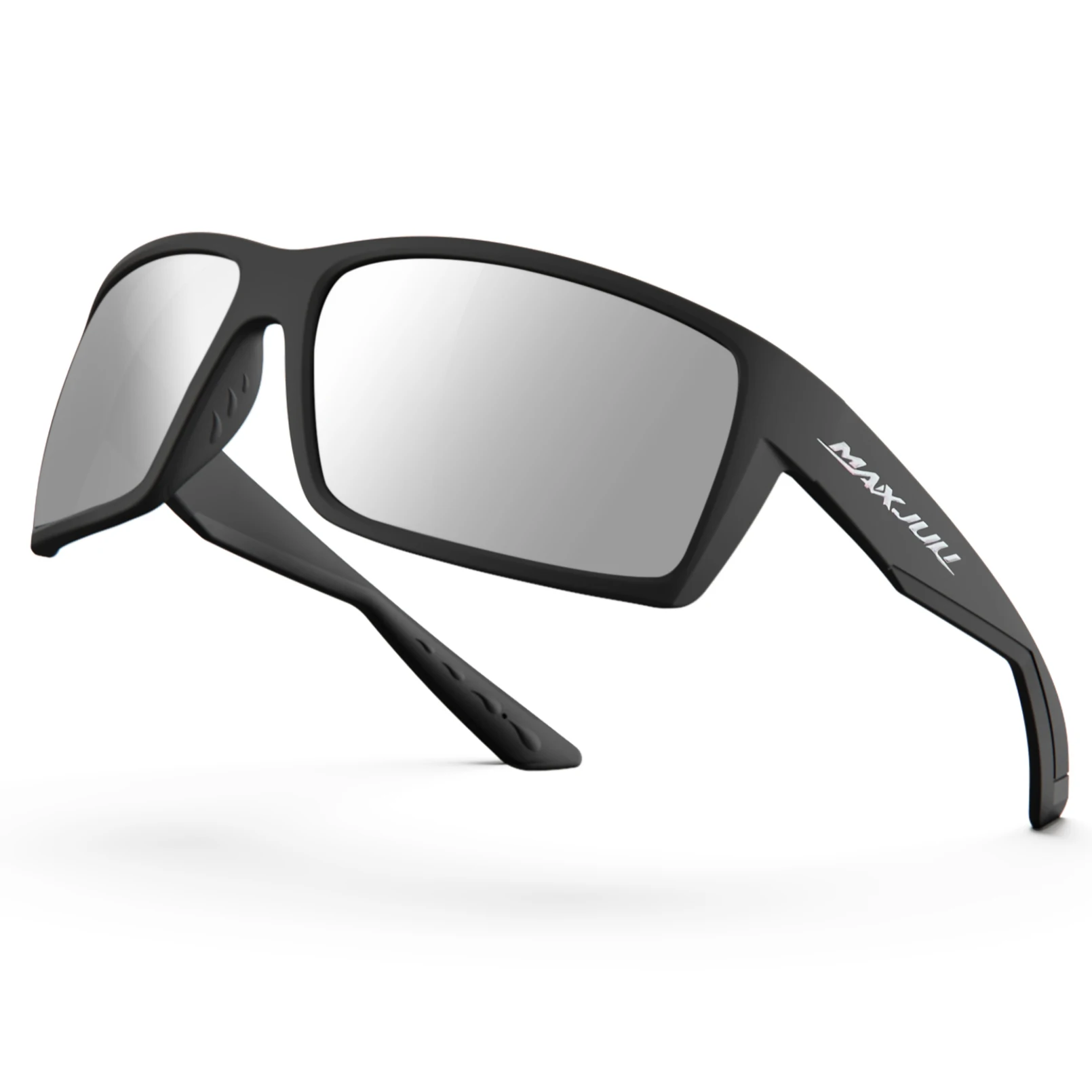 MAXJULI Lunettes de Soleil Polarisées Rectangulaires Extérieures pour Hommes Femmes, Lunettes de Soleil de Sport, Conduite, Pêche, Lunettes de Cyclisme 8122_voghion.com