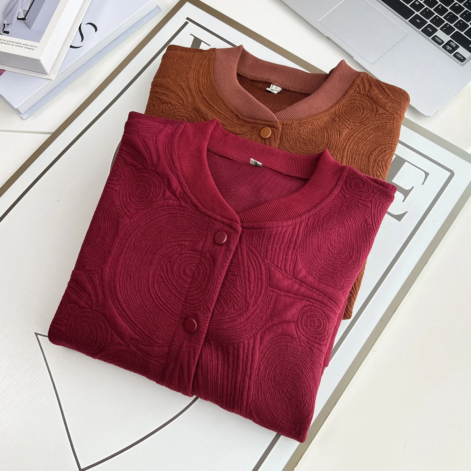 Plus Size Women's Jacket New Autumn Casual For middle-aged And Elderly People Fashionable Baseball Collar Coat 352