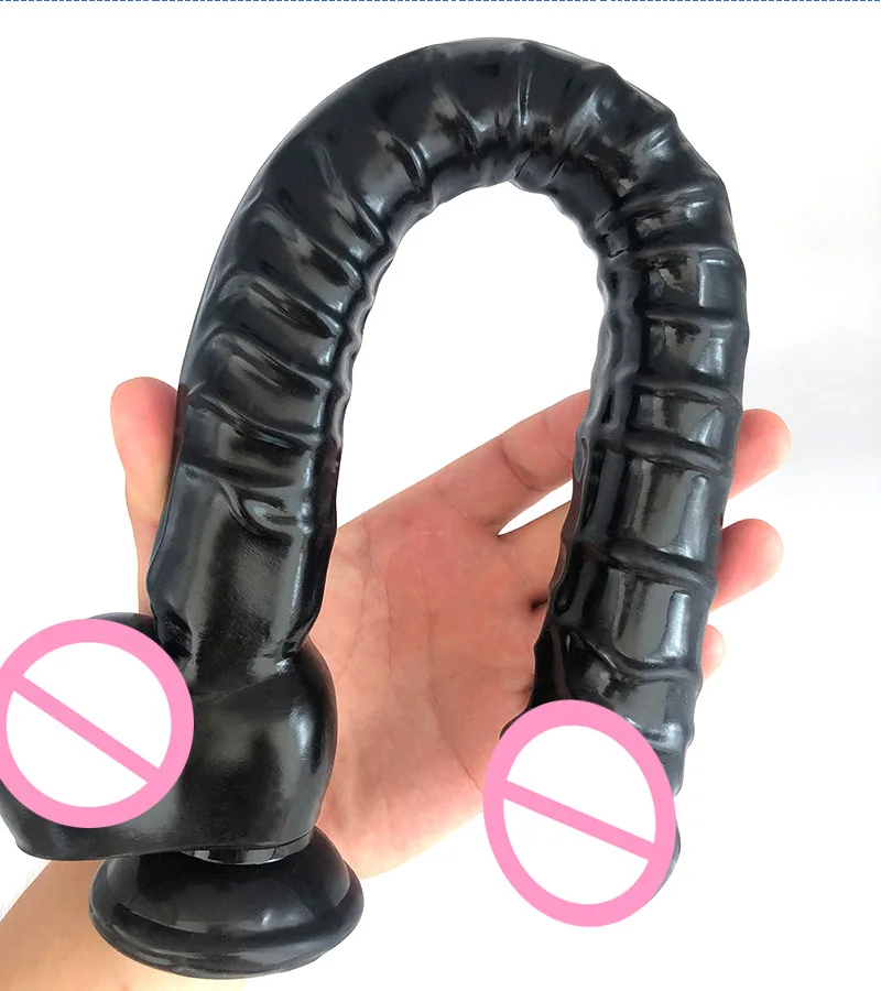 16.54 Inch Soft Long Dilldo Butt Plug Dildos For Women With Suction Cup Realistic Horse Dildo Black Animal Penis Sex Toys 18