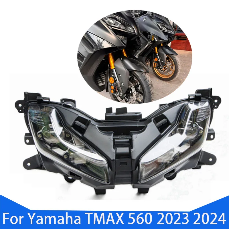 

Для Yamaha TMAX560 Tmax T-MAX 560 2022-2024 T-MAX560 светодиодный налобный фонарь мотоциклетная лампа в сборе корпус