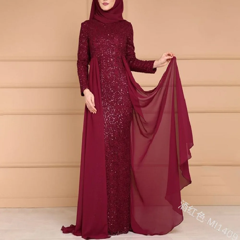 Sequin Dress for Women - Elegant, Sweet & Slim-Fit Long-Sleeve Gown with A Stylish Lady-Like Vibe