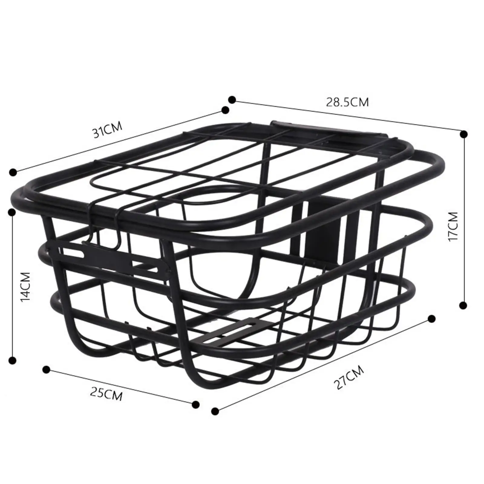 Front Bike Basket Iron Front Rear Hanging Bike Cargo Rack for Mountain Bikes