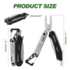 Multitool Pocket with Screwdriver & Self-locking Pliers - 9-in-1 Stainless Steel Survival Bot 3