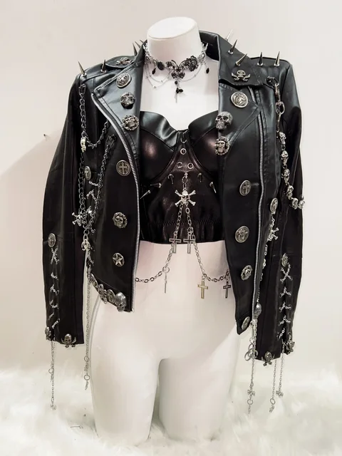 Spikey Metal Chained Jacket 3