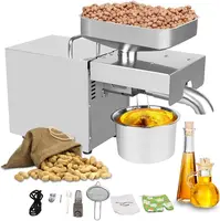 Oil Press Machine 1500W 110V Electric Automatic Peanut Nut Seed Oil Extractor Stainless Steel Oil Presser Expeller 1