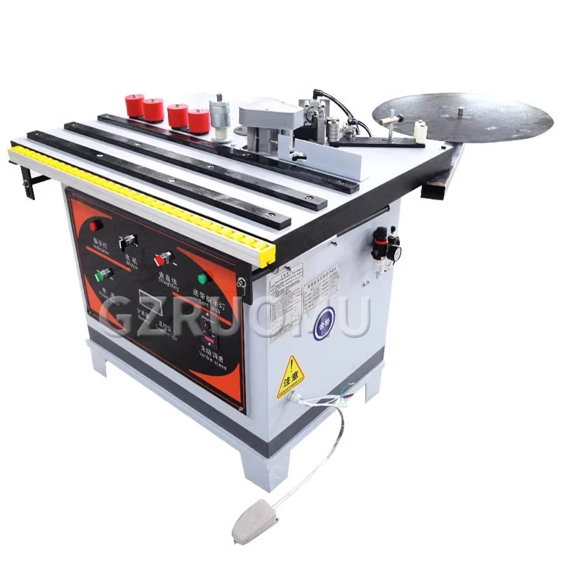 

Curved Straight Edge Banding Machine Manual Edge Bander Double Side Gluing Small Home Decoration Board Woodworking Welting 220V