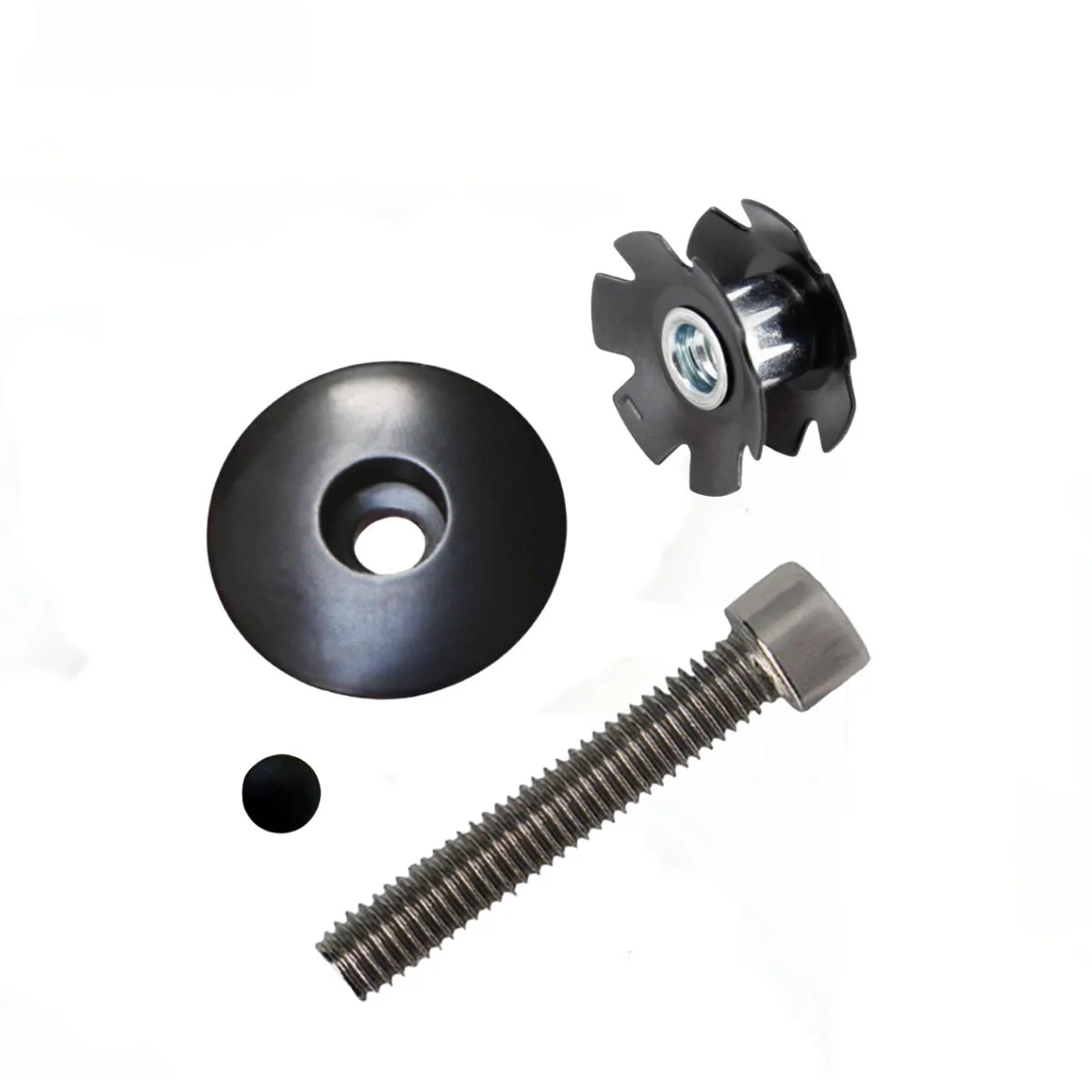 ZHIQU Bike Headset Stem Top Cap Cover with Screw, Headset Star Nut and Dust Cap,Fit for 1-1/8 Inch