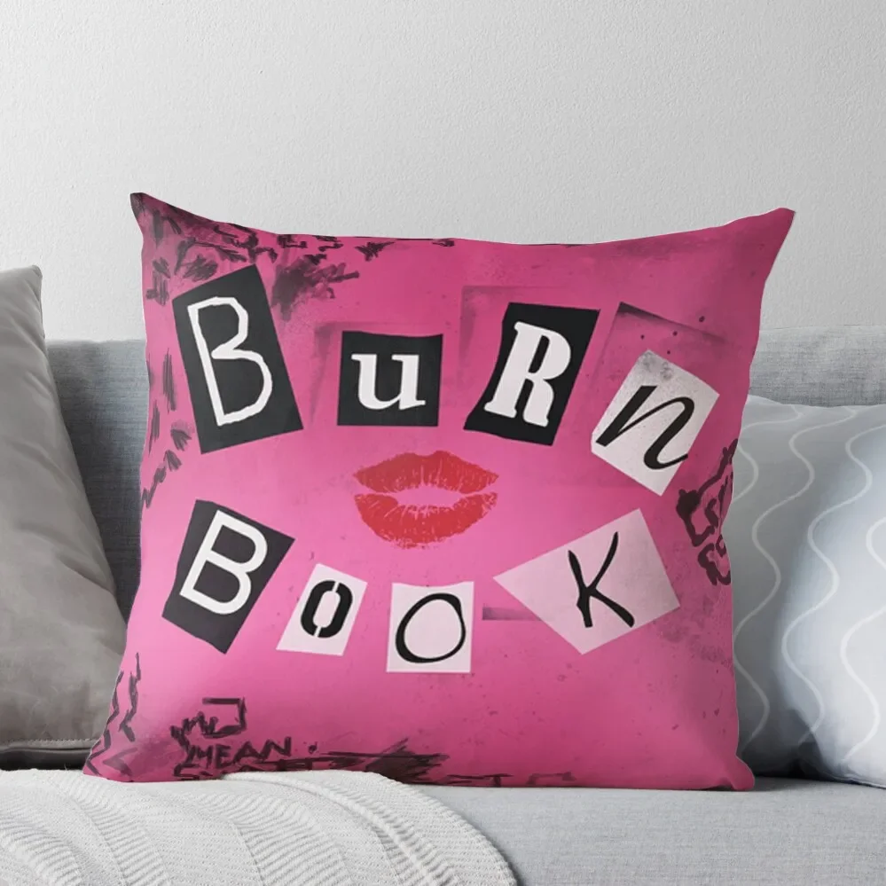 

Mean Girls - Burn Book Throw Pillow Bed pillowcases Christmas Pillowcase Decorative Cover For Living Room