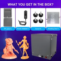UV Resin Curing Light Box for LCD SLA DLP 3D Printer Model with Electric 360°Turntable, Adjustable Timer, Intelligent Protection 6