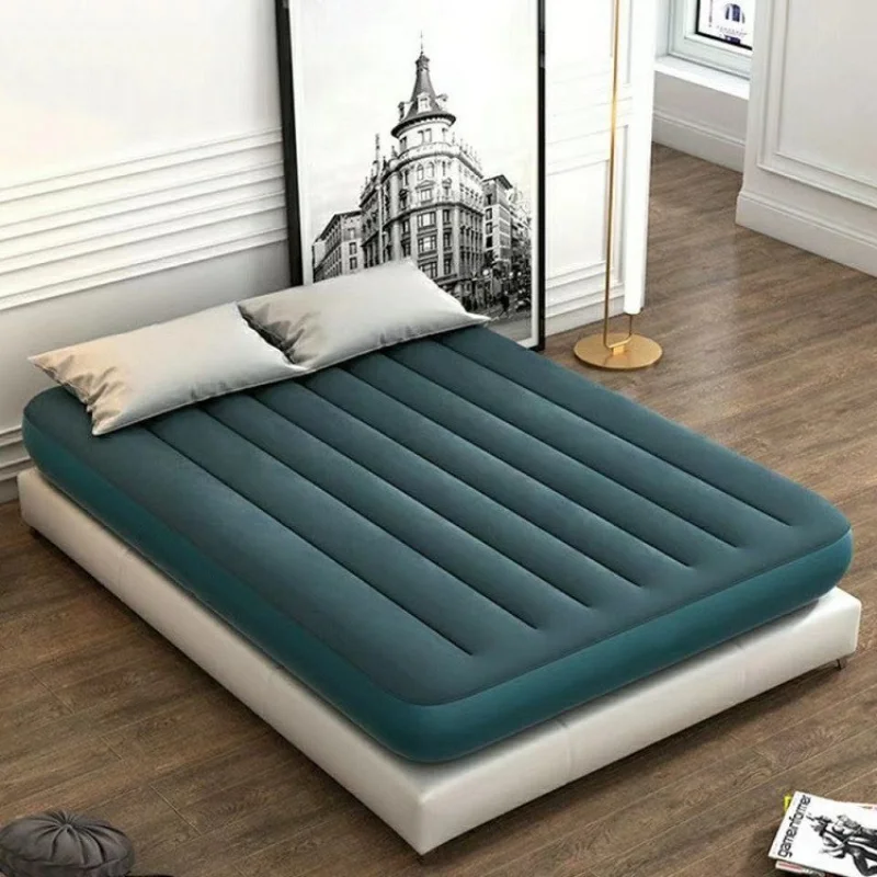 

Outdoor Portable Wire Pull Air Bed Flocking Inflatable Bed Camping Inflatable Mat Thickened Air Mattress Garden Furniture