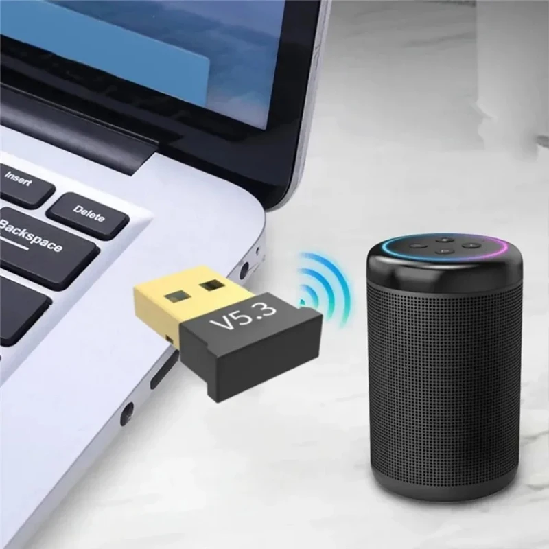 Bluetooth 5.3 USB Adapter Wireless Bluetooth 5.1 Dongle Adapter for PC Laptop Wireless Speaker Audio Receiver USB Transmitter wifi adapter usb to hdmi adapter usb hub usb card reader usb extension cable bluetooth usb adapter