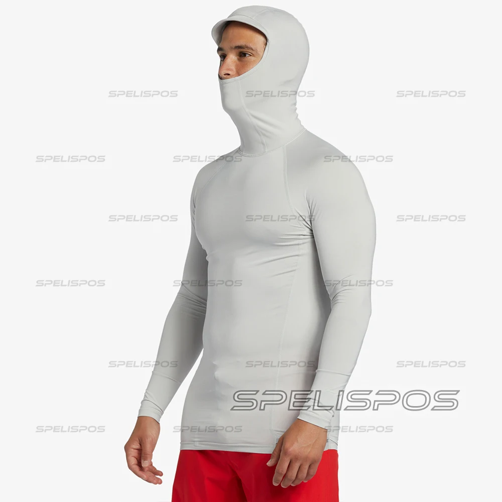 Rash Guard Diving T-Shirts Tight Surfing Hoodies Fitness Swimming Men Lycra Swimwear Summer UV Hood Beach Floatsuit Tops