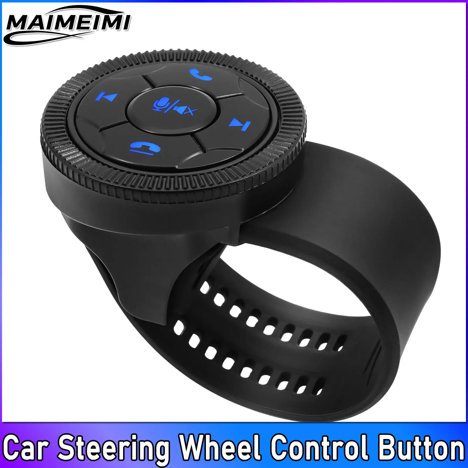 Pulsante di controllo del volante dell'auto senza fili a 6 tasti per autoradio DVD GPS Unità principale di navigazione multimediale Pulsante di controllo remoto