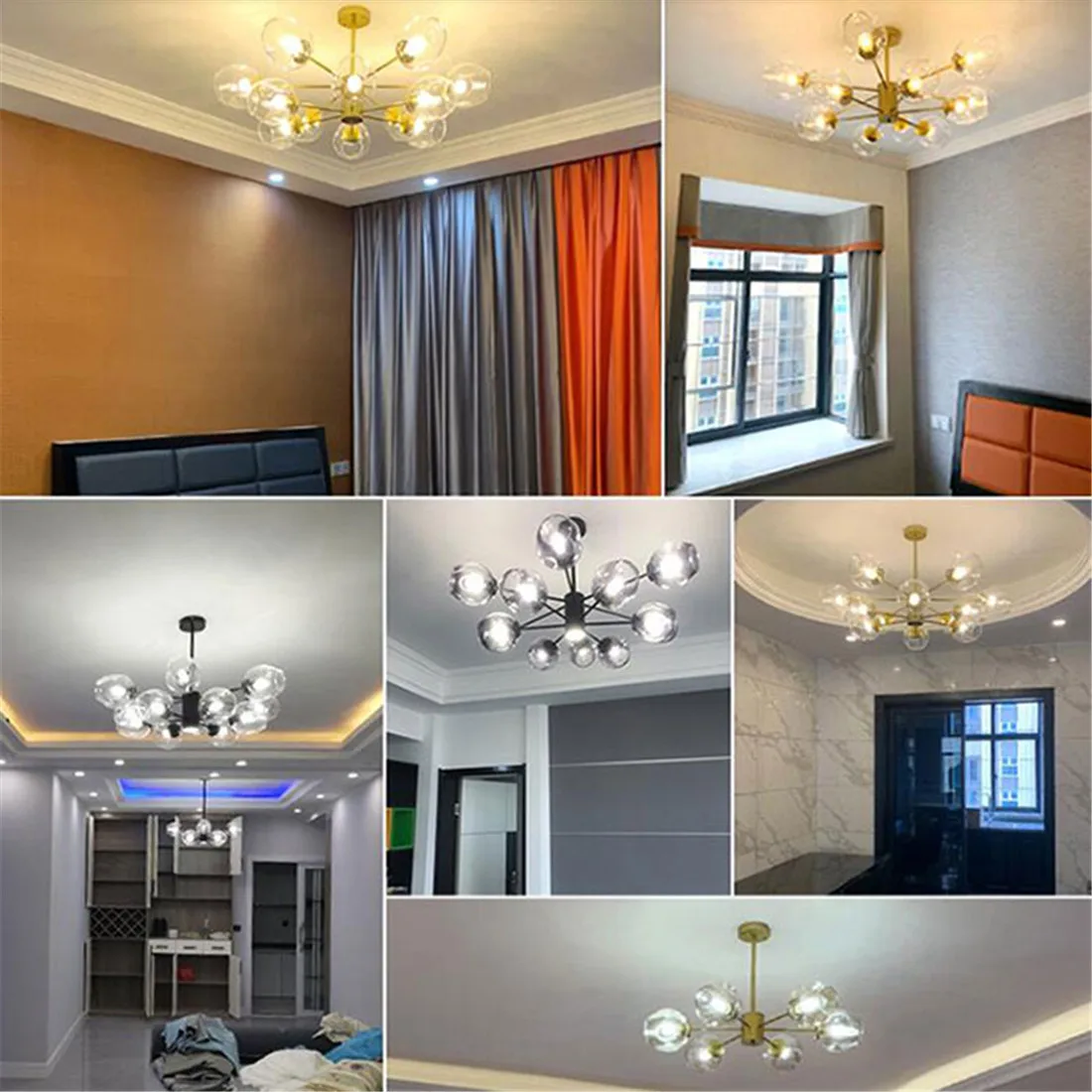 DNA Shades Irregular Chandelier Glass Replacement Lamp shade for Lindsey DNA Geometry small big E27 Lights Cover led chandelier ceiling chandelier spare parts