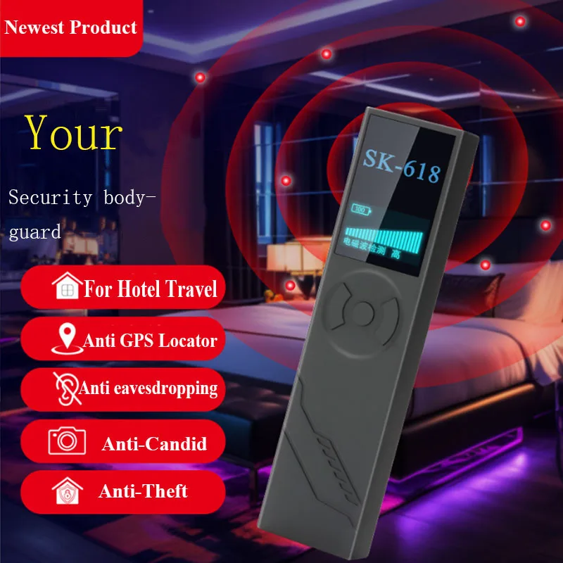 Anti-candid Camera RF Detector Anti Thef Eavesdropping Monitor SIM Wireless WIFI Signal Inspect Finder GPS Jammer Hotel Detector hidden camera detector infrared camera detector camera detector signal detector