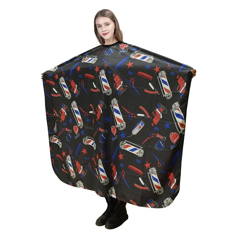 Haircut Cape Hair Waterproof Cloth Salon Barber Professional Stylist Retro Dressing Pattern Cutting