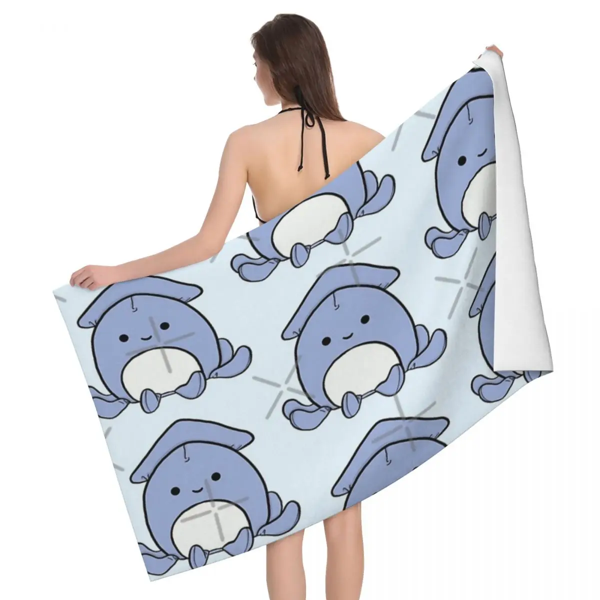 

Squish Squid 80x130cm Bath Towel Water-absorbent For Tour For Traveller