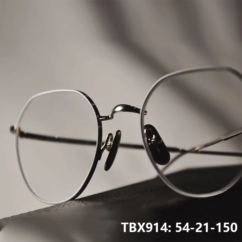 Men Oversize Polygon Glasses Frame TBX914 Pure Titanium Big Face Women Ultralight Eyeglasses Brand Design Fashion Spectacle Gafa