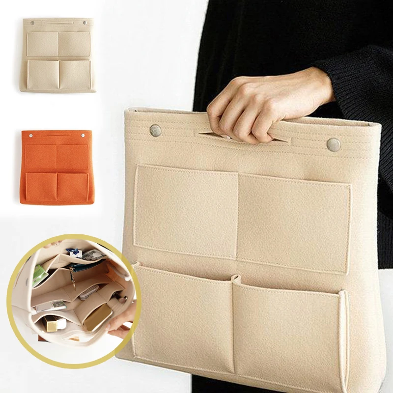 Fits For PETIT SAC PLAT BB PM Handbag Insert Organizer Tote Bag Base Shaper  Felt Toiletry Storage Bags Travel Cosmetic Bag Girl - AliExpress