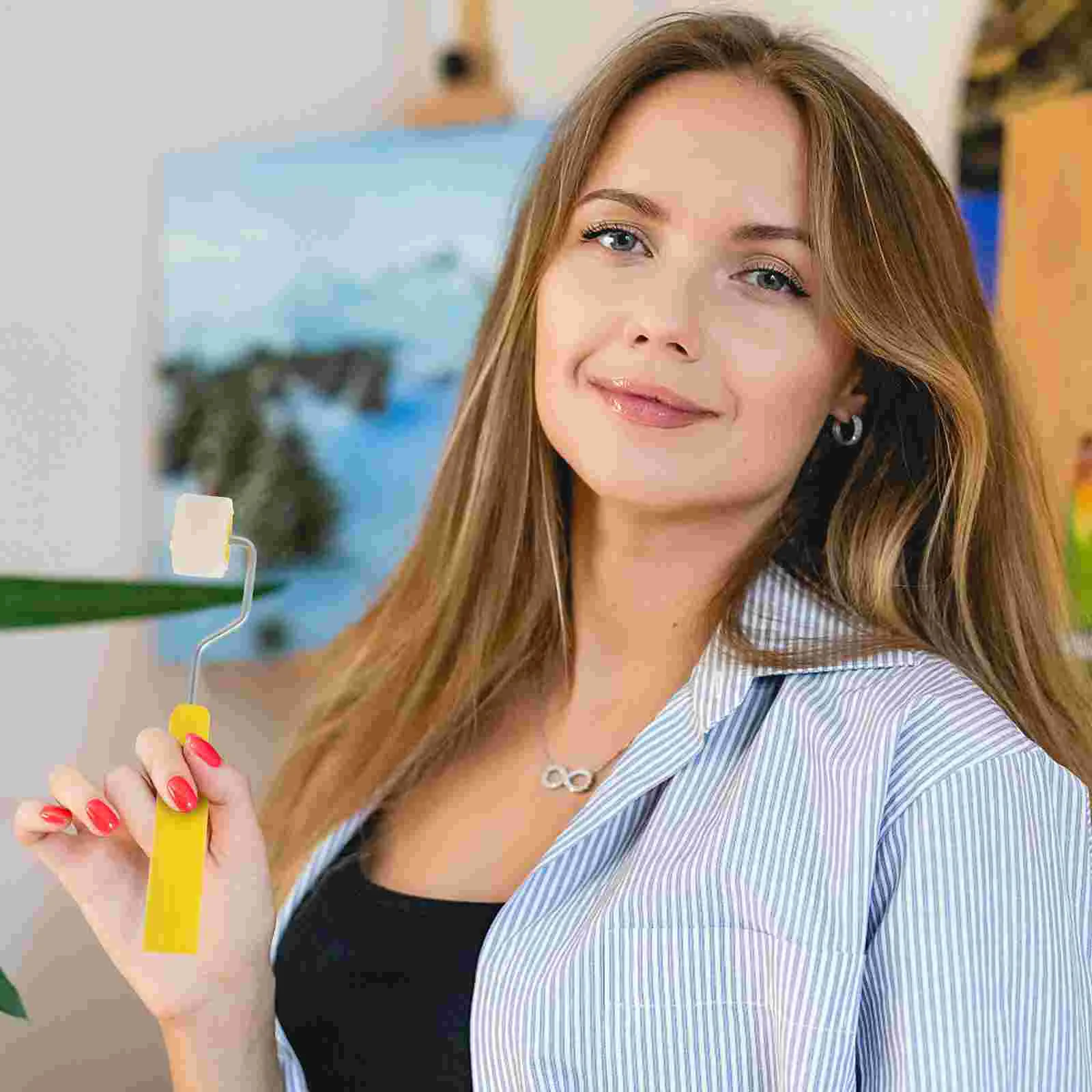 페인팅 롤러 브러시 키트, 소형 아연 도금 강철 바 롤러, 벽 페인팅용