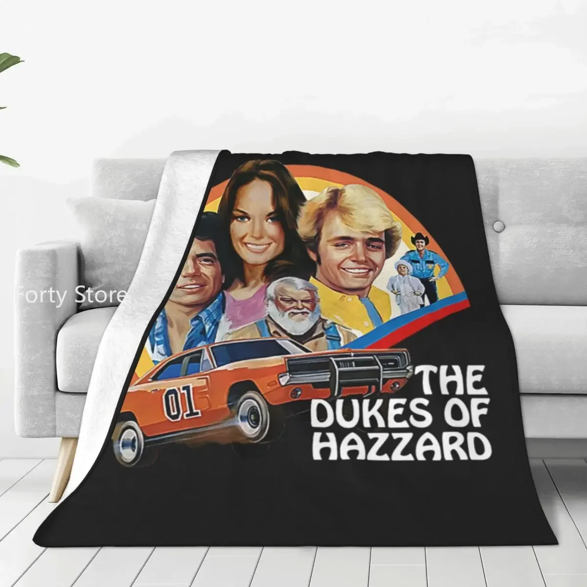 

Dukes Of Hazzard Flannel Blanket Quality Super Soft Vintage Car Throw Blanket Winter Travel Living Room Colorful Bedspread