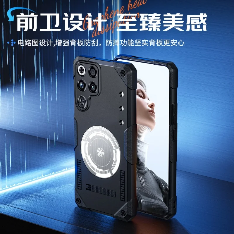 Enhanced Heat Dissipation Magnetic Phone Case - Heavy Duty Shockproof Cover